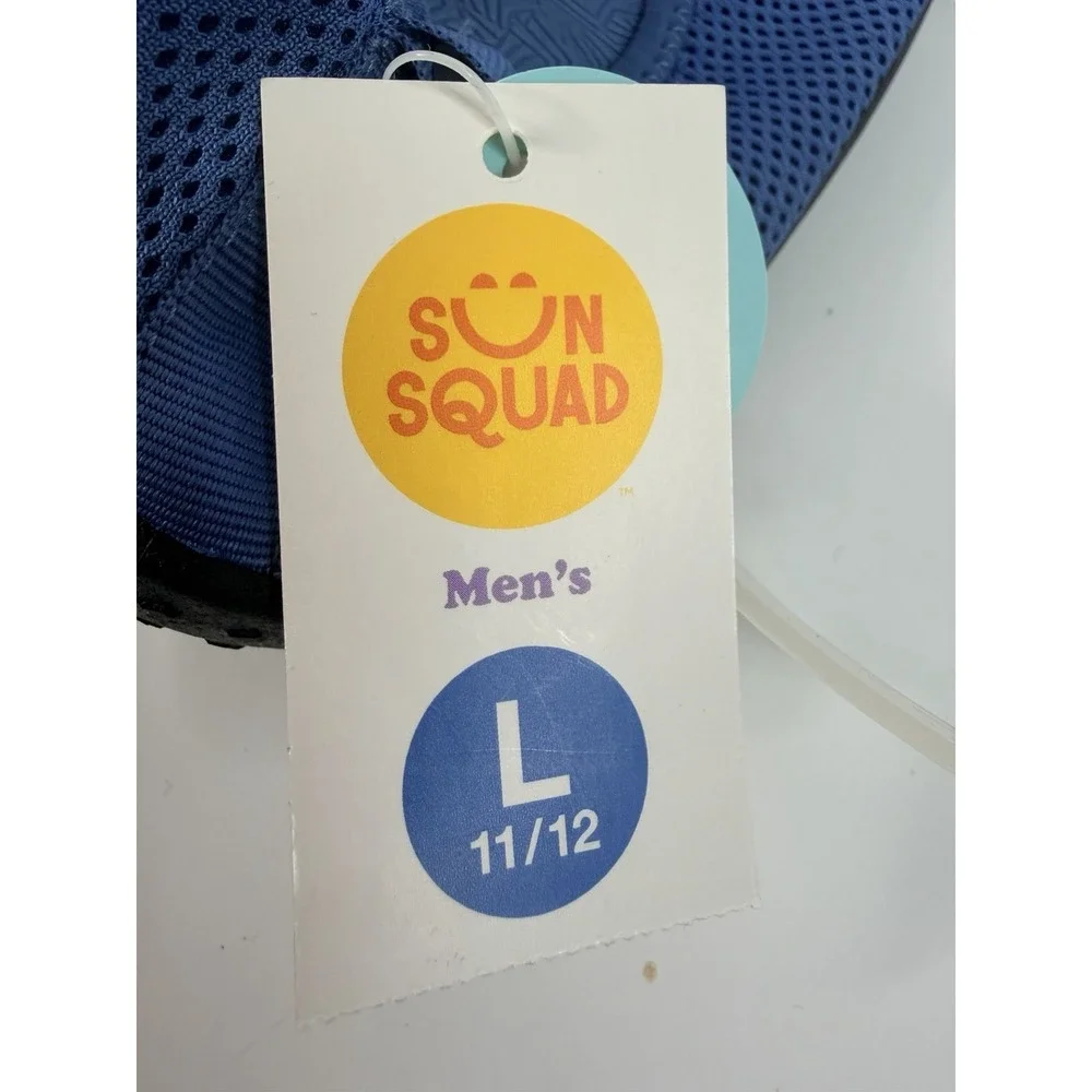 Sun Squad Water Shoes Mens L 11/12 Blue Slip On Beach Pool Lightweight NWT‎